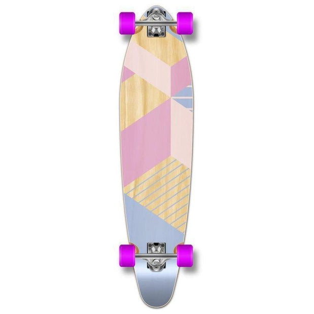 Geometric Purple 40" Kicktail Longboard from Punked